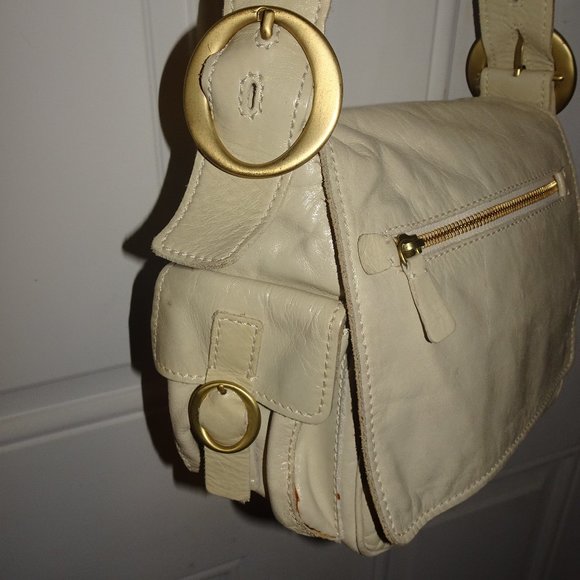 Francesco Biasia Ivory Leather  handbag - Picture 5 of 9